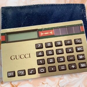 Gucci Gold and Green Designer Calculator